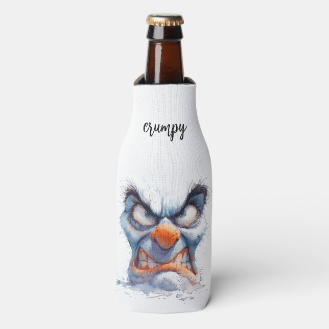Grumpy Yeti Beer Bottle Cooler" Cooler (Bottle Front)