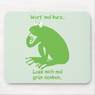 Grün Denken Mouse Pad