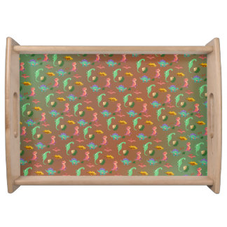 Grün Serviertablett Dinosaurier – Urzeit-Party Serving Tray