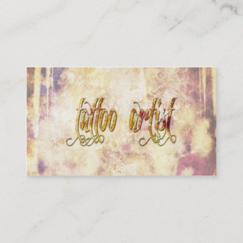 Grundge Tattoo Artist Business Cards