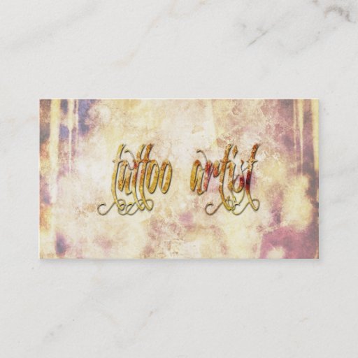 Customizable Grundge Tattoo Artist Business Cards