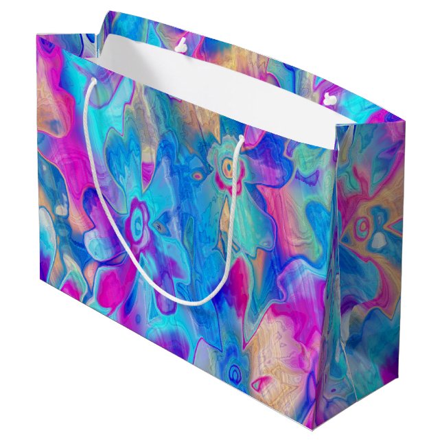 Grundgy-Painted-Florals-4- Large Gift Bag (Back Angled)