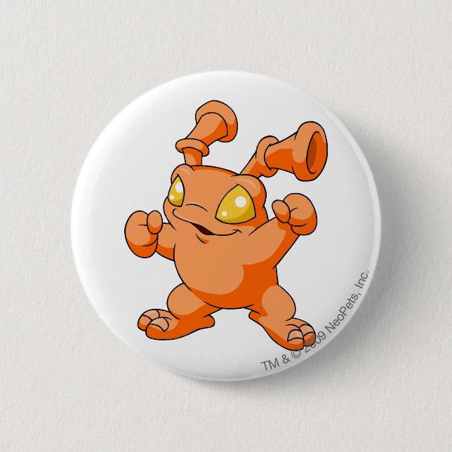 Grundo Orange Pinback Button (Front)