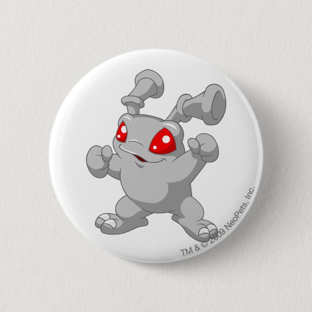 Grundo Silver Pinback Button (Front)