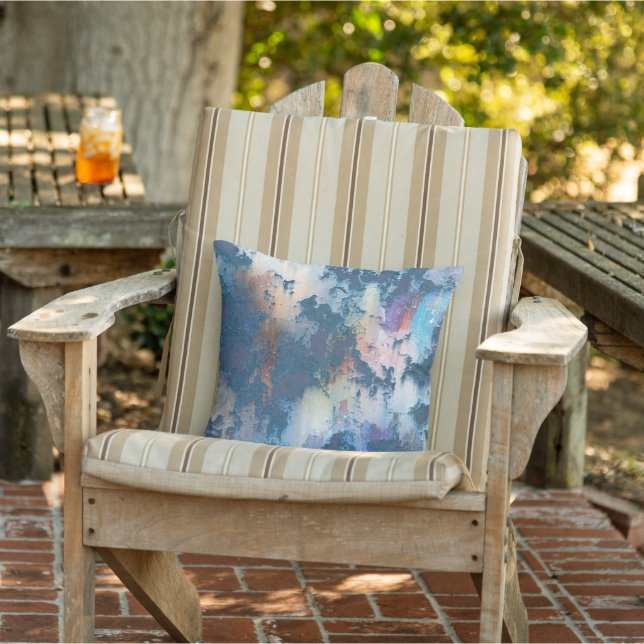 Grune patina, vintage rustic outdoor pillow (Chair)