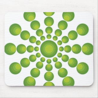 Grüner 70er Jahre-Style Mouse Pad