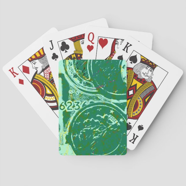 Grünes Geld Poker Cards (Back)