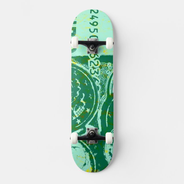 Grünes Geld Skateboard (Front)
