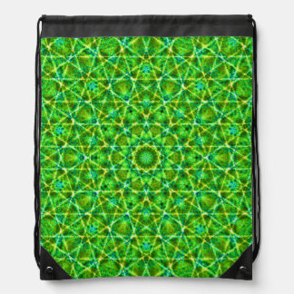 Grünes Netz Kaleidoscope/Green Kaleidoscope Net Drawstring Bag