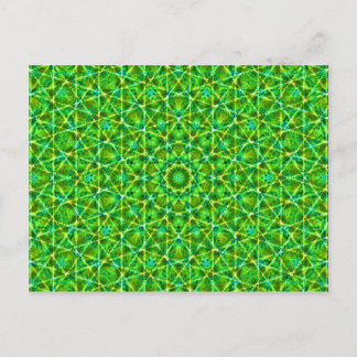 Grünes Netz Kaleidoscope/Green Kaleidoscope Net Postcard