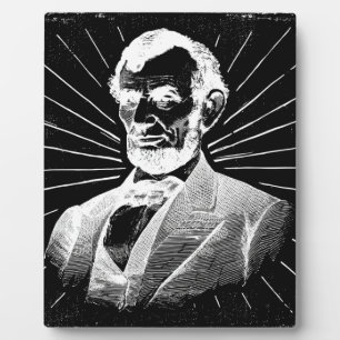 grunge abraham lincoln plaque