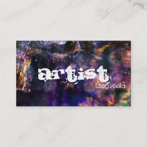 Grunge Abstract Artist Business Card - Texture