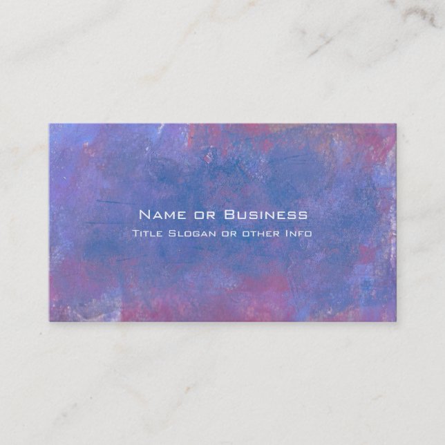 Grunge Abstract Background in Blue Purple and Red Business Card (Front)