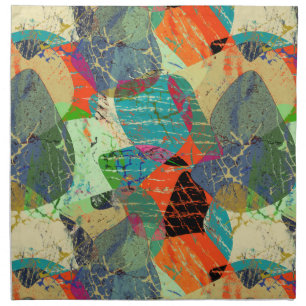 Grunge, abstract cloth napkin