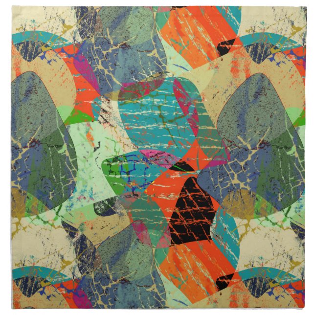 Grunge, abstract cloth napkin (Front)