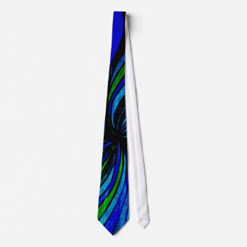 Grunge Abstract In Blue And Lime Green Tie by RetroZone at Zazzle