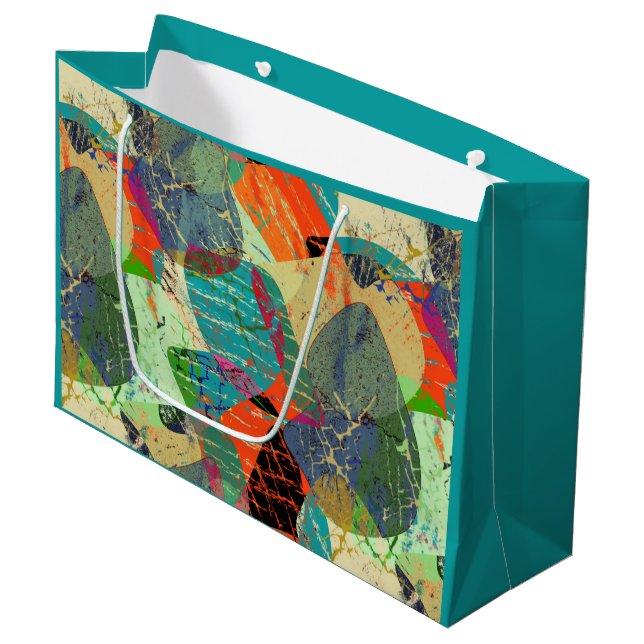 Grunge abstract large gift bag (Front Angled)