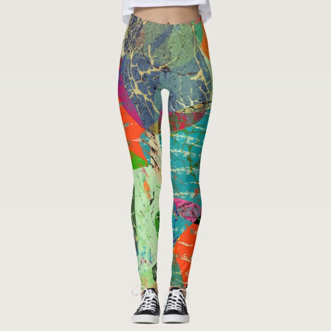 Grunge, abstract leggings (Front)