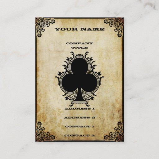 Customizable Ace of Clubs - Business Card
