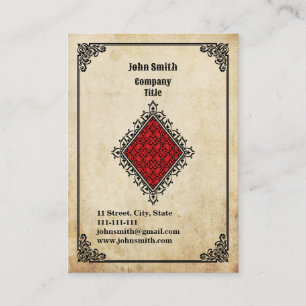 Grunge Ace of Diamonds Business Card