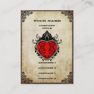 Grunge Ace of Hearts Business Card