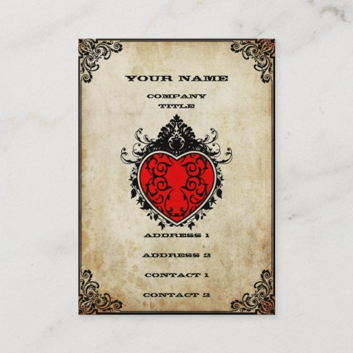 Customizable Ace of Hearts - Business Card