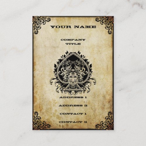 Grunge Ace of Spades Business Card