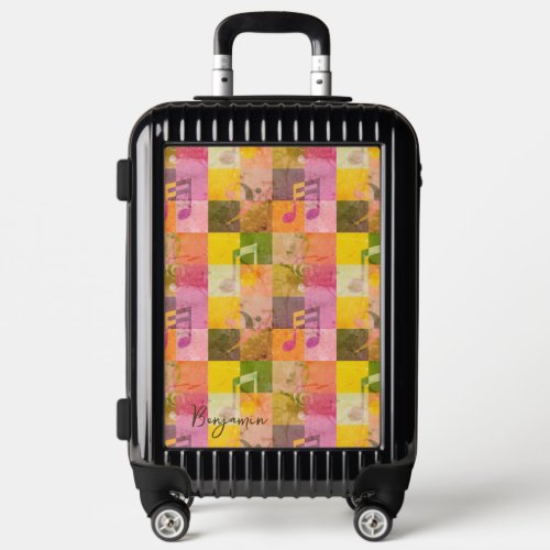 Grunge Aesthetic Cool Music Art Custom Name Luggage