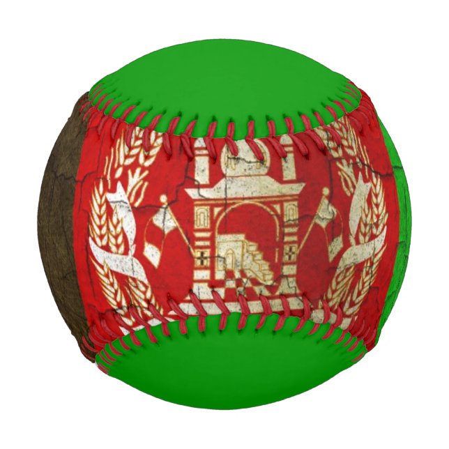 Grunge Afghanistan Flag Baseball (Front)