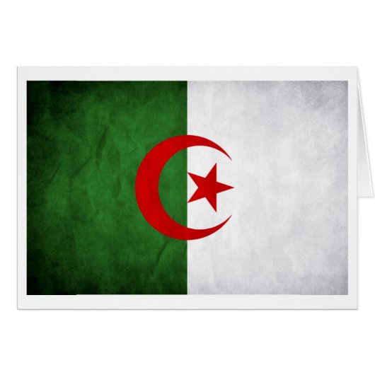 Grunge Algeria National Flag (Front Horizontal)