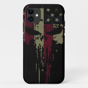 Grunge America skull Case-Mate iPhone Case