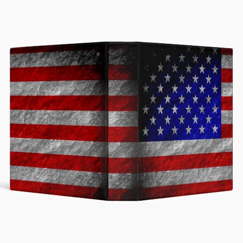 Grunge American Flag 5 Binder