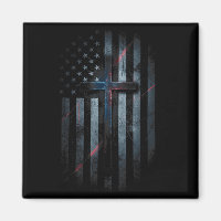 Grunge American Flag And Cross Faith Family Freedo