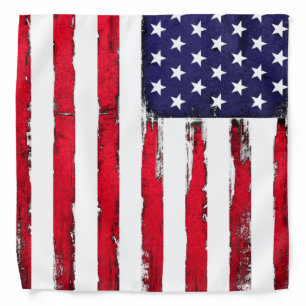 Grunge American flag Bandana