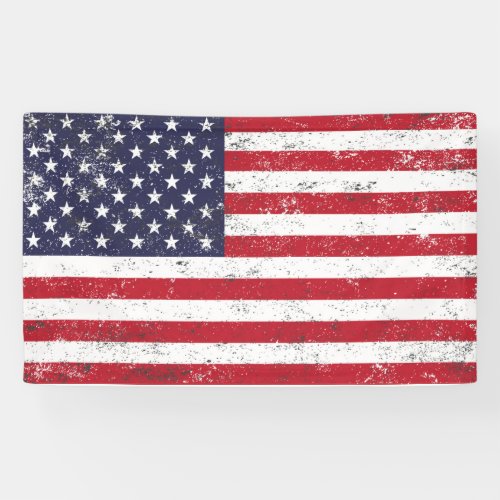 Grunge American Flag Banner
