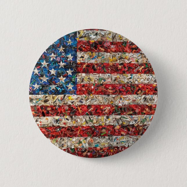 grunge american flag button (Front)