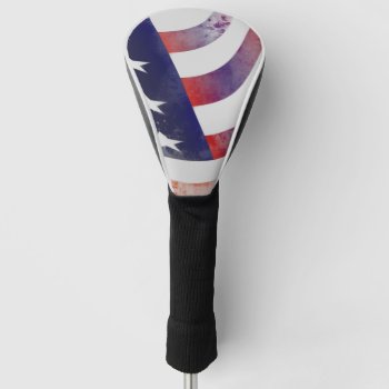 Grunge American Flag Golf Head Cover by CustomizeYourWorld at Zazzle