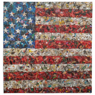 grunge american flag napkin
