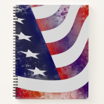 Grunge American Flag Notebook by CustomizeYourWorld at Zazzle