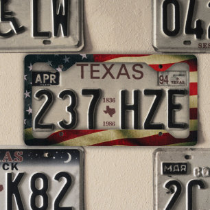 Grunge American Flag Patriot License Plate Frame
