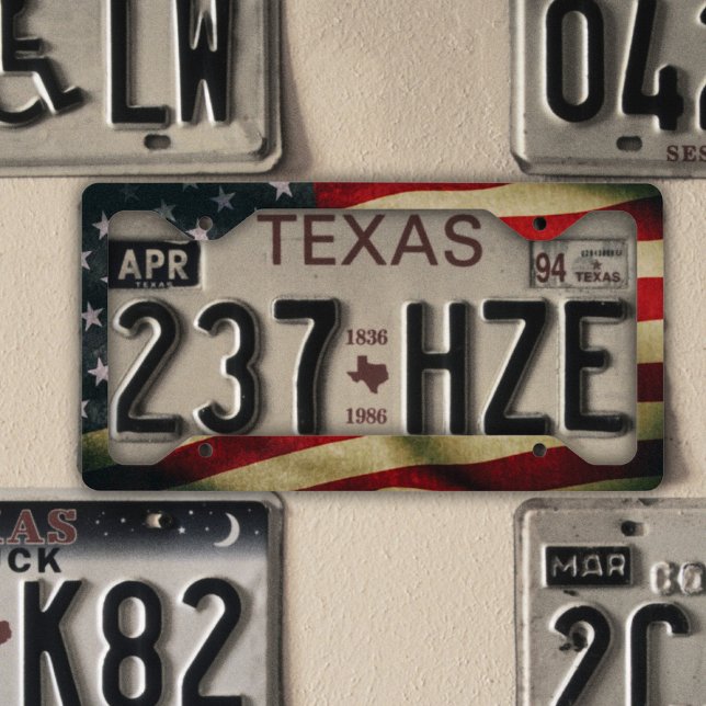 Grunge American Flag Patriot License Plate Frame (Creator Uploaded)