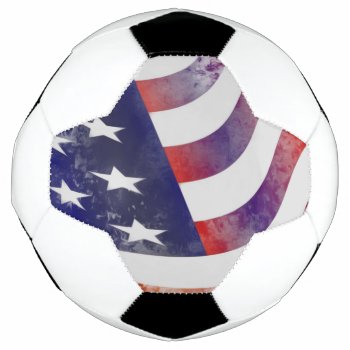 Grunge American Flag Soccer Ball by CustomizeYourWorld at Zazzle