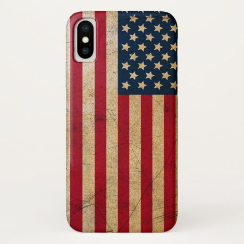 Grunge American flag USA iPhone X Case