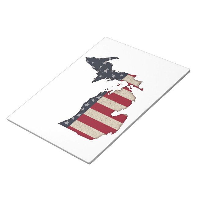 Grunge American Michigan | You Customize Notepad (Angled)