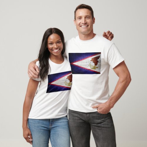 Grunge American Samoa flag T_Shirt