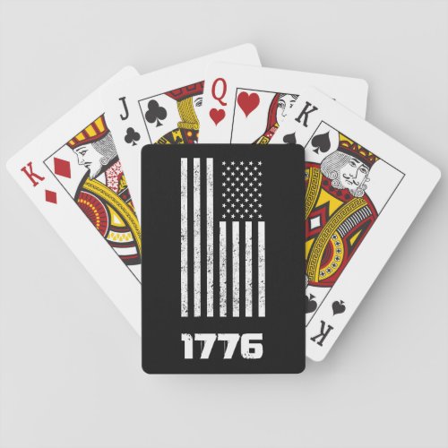 Grunge American Usa Flag Patriotic Us Playing Cards