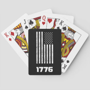 Grunge American Usa Flag Patriotic Us Poker Cards