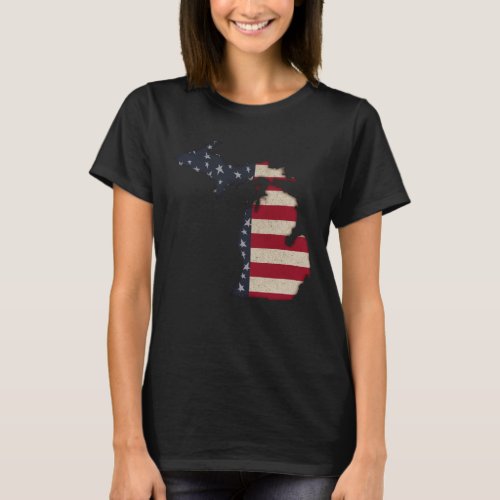 Grunge Americana Michigan T_Shirt