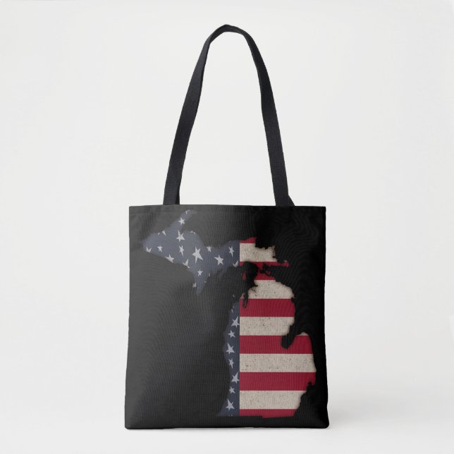 Grunge Americana Michigan | You Customize Tote Bag (Front)