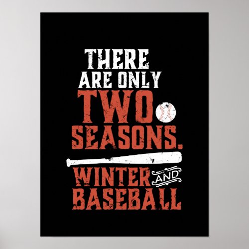 Grunge and Distressed Funny Baseball Quote Poster